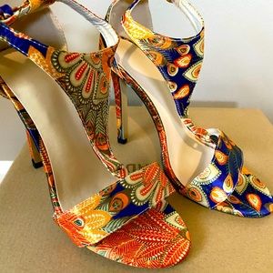 Peacock print Stiletto heels
